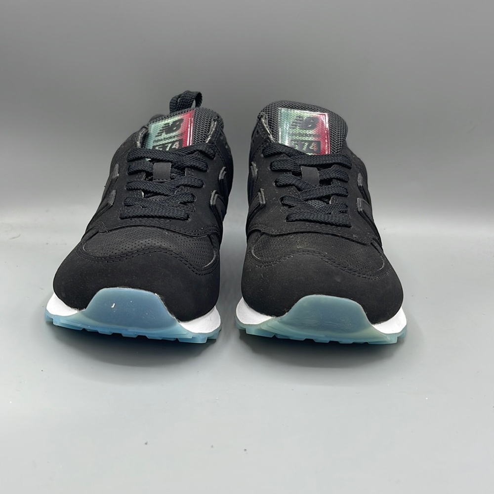 New Balance Black Sneakers with Light Blue Soles